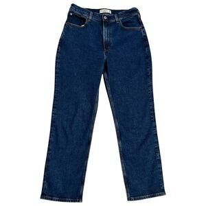 Abercrombie & Fitch Ultra High Rise Ankle Straight Jeans Size 28 Dark Wash